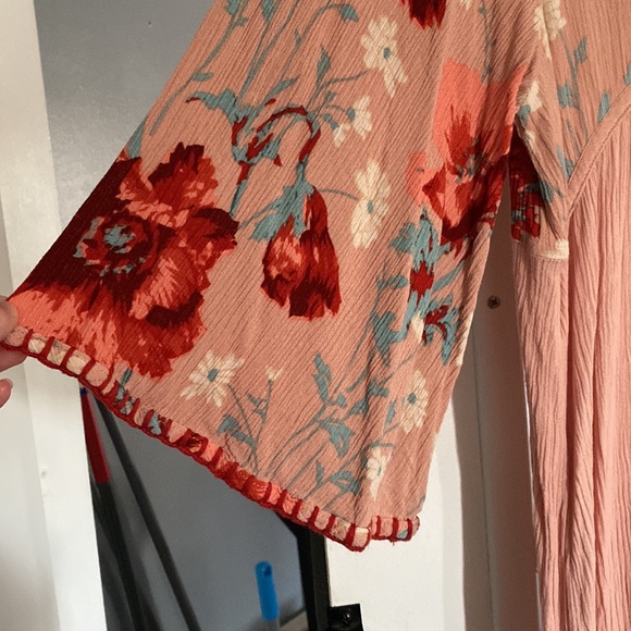 Kori American women’s babydoll style v-neck floral embroidered top - Picture 3 of 5